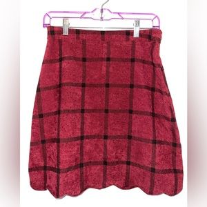 Bailey’s Blossoms Women’s skirt boutique plaid size Medium scalloped hem
